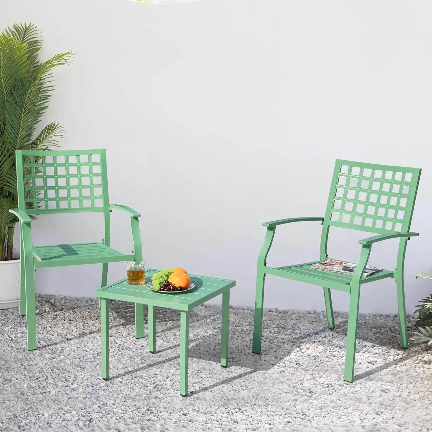 Outdoor Furniture Metal Chairs - Комплект уличной мебели для бистро из