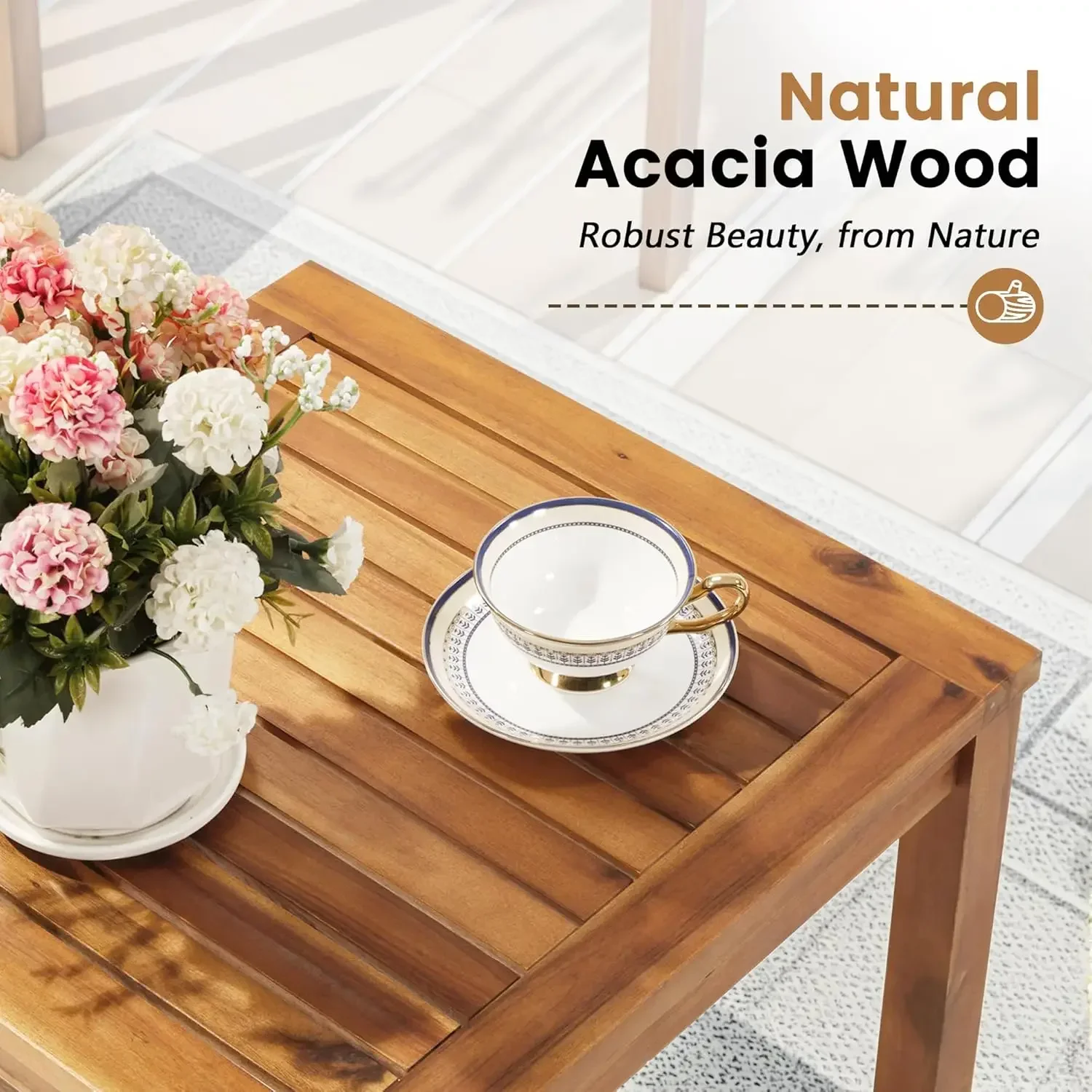 Outdoor Furniture Table And Chairs - Комплект садовой мебели из 3 предметов