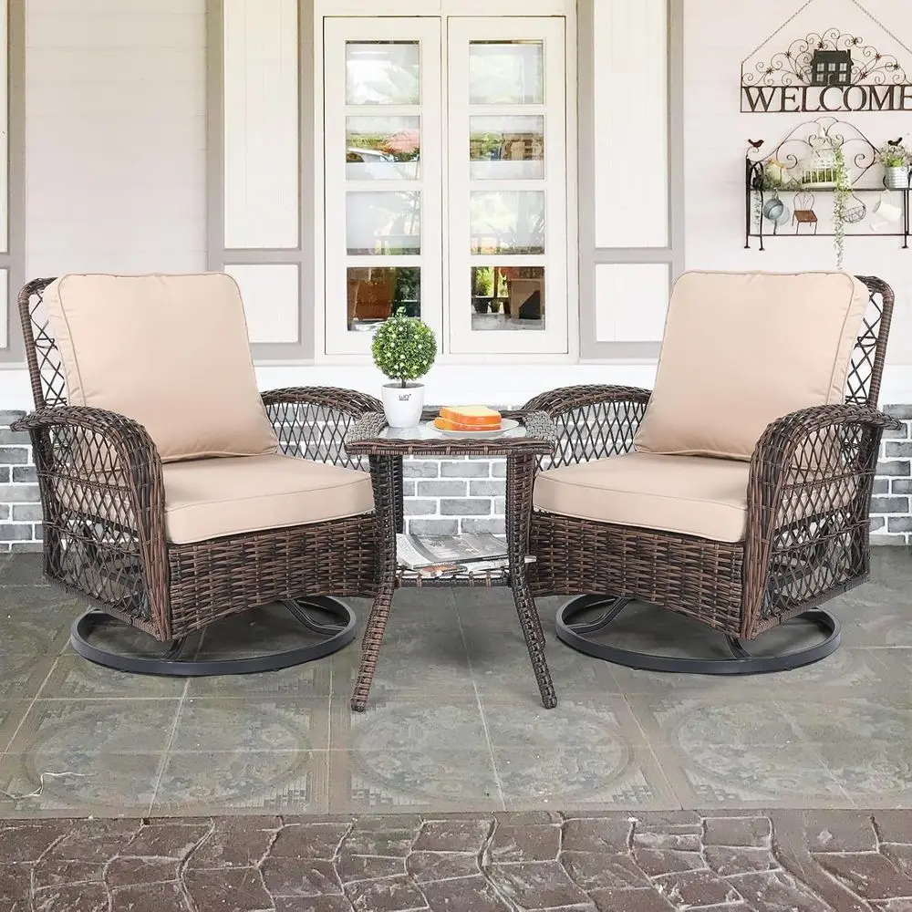 Outdoor Furniture Metal Chairs - Комплект садовой мебели из 3 предметов: