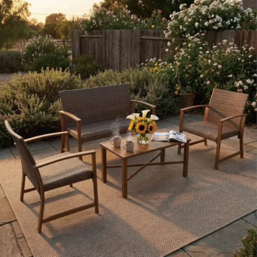 Outdoor Furniture Durable - Комплект садовой мебели из 4 предметов,