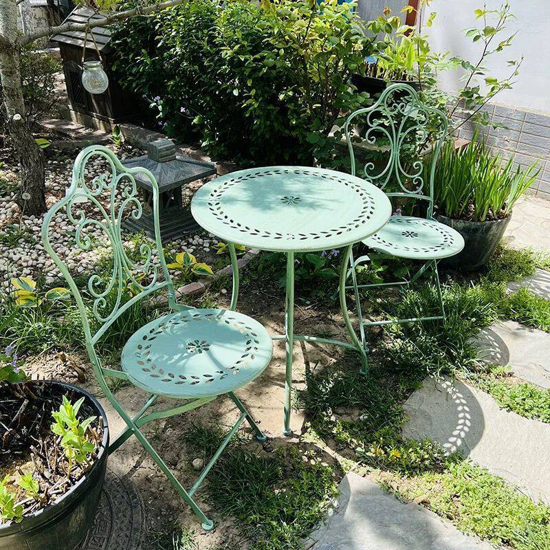 Outdoor Furniture Metal Chairs - Французский деревенский стиль: Железный стол и