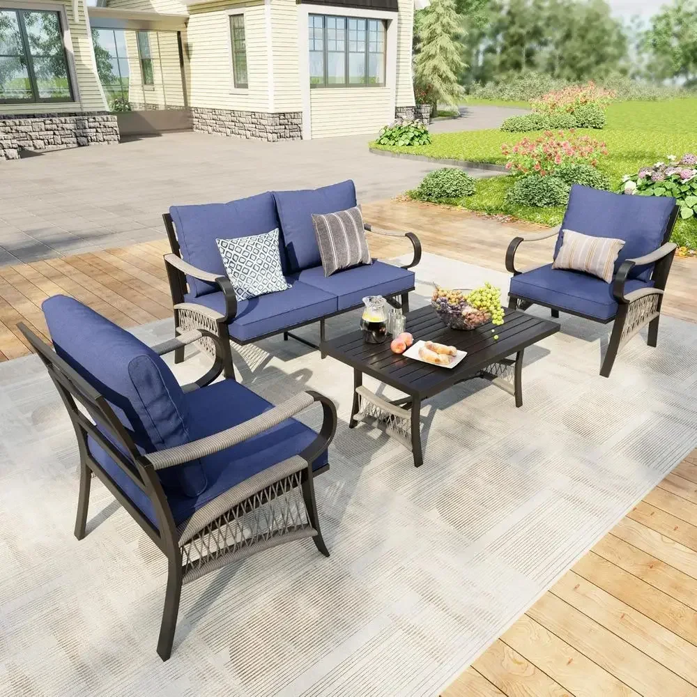 4-местный металлический компле – обзор и цена Outdoor Furniture Metal Chairs