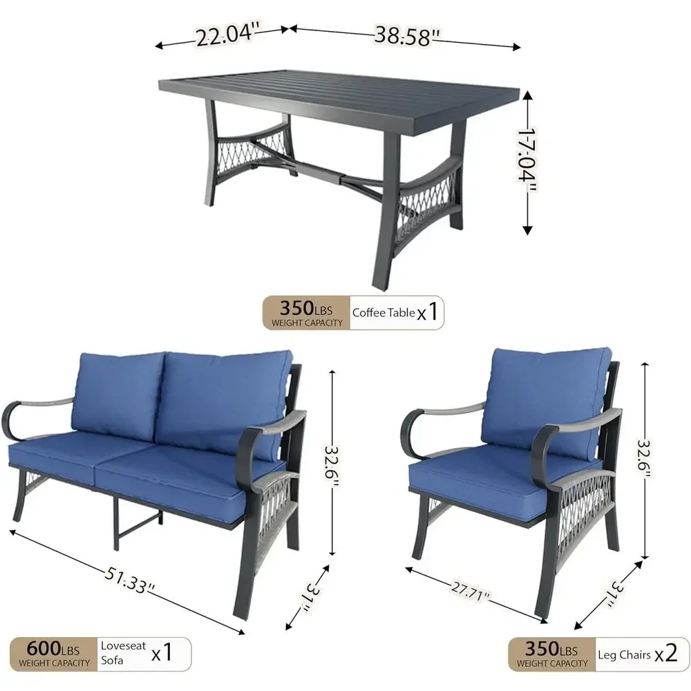 4-местный металлический компле – обзор и цена Outdoor Furniture Metal Chairs