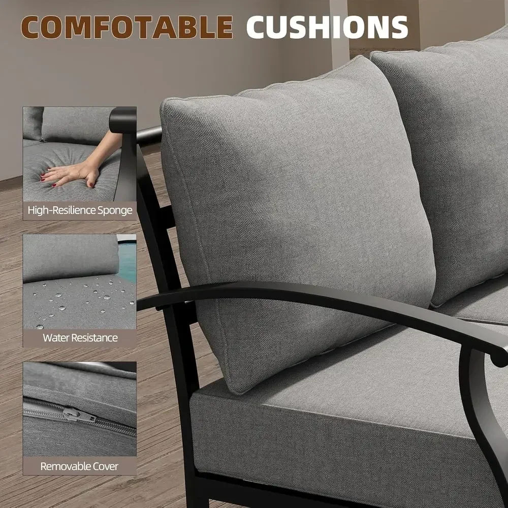 Серый металлический комплект с – обзор и цена Outdoor Furniture Metal Chairs