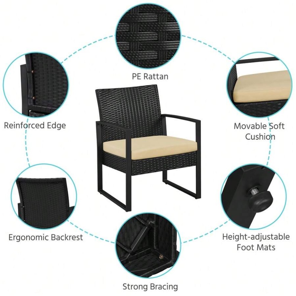 3-предметный комплект уличной  – обзор и цена Outdoor Furniture Table And Chairs