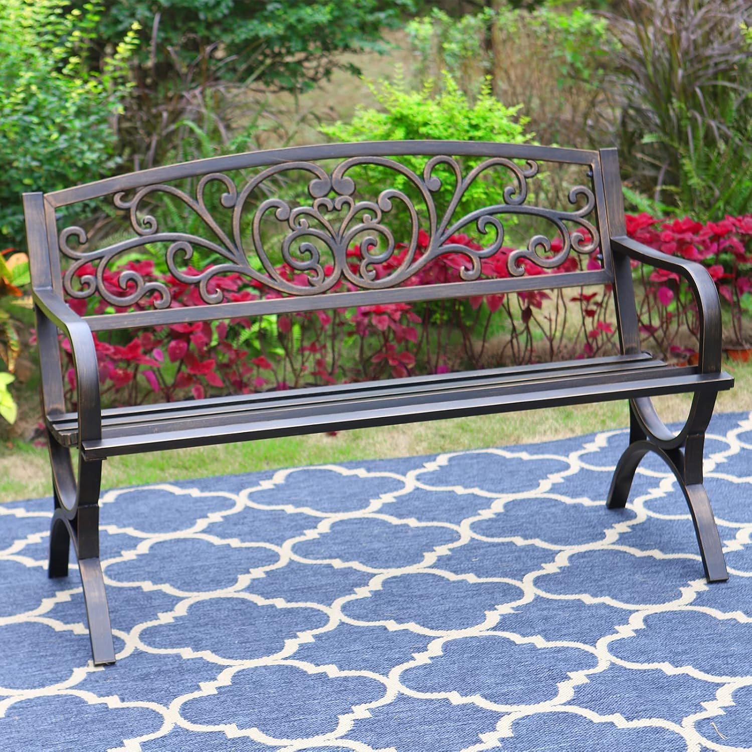Бронзовая садовая скамья 50 дю – обзор и цена Outdoor Furniture Metal Chairs