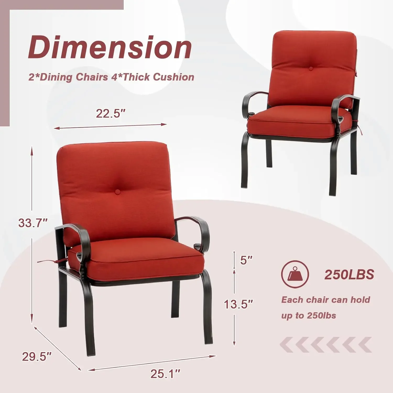 Красные металлические стулья д – обзор и цена Outdoor Furniture Metal Chairs