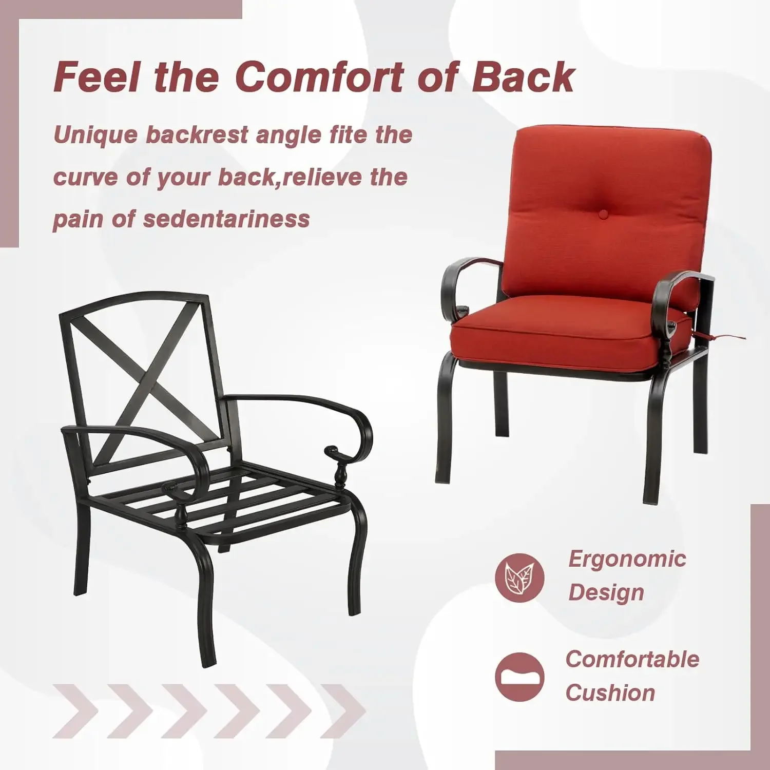 Красные металлические стулья д – обзор и цена Outdoor Furniture Metal Chairs